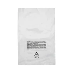Sale Laddawn 10" x 15" Suffocation Warning Layflat Poly Bags, 2 Mil, Clear, 1000/Carton (16115)