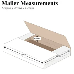 Clearance Unbranded 36" x 24" x 1" - White Jumbo Fold-Over Mailer, 20/Bundle