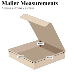 Partners Brand 6" x 6" x 2" Corrugated Mailers, 50/Bundle (M662K)