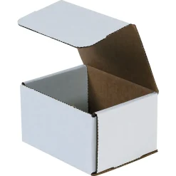 Online Staples 8" x 7" x 6", Corrugated Mailers, White, 50/Bundle (M876)
