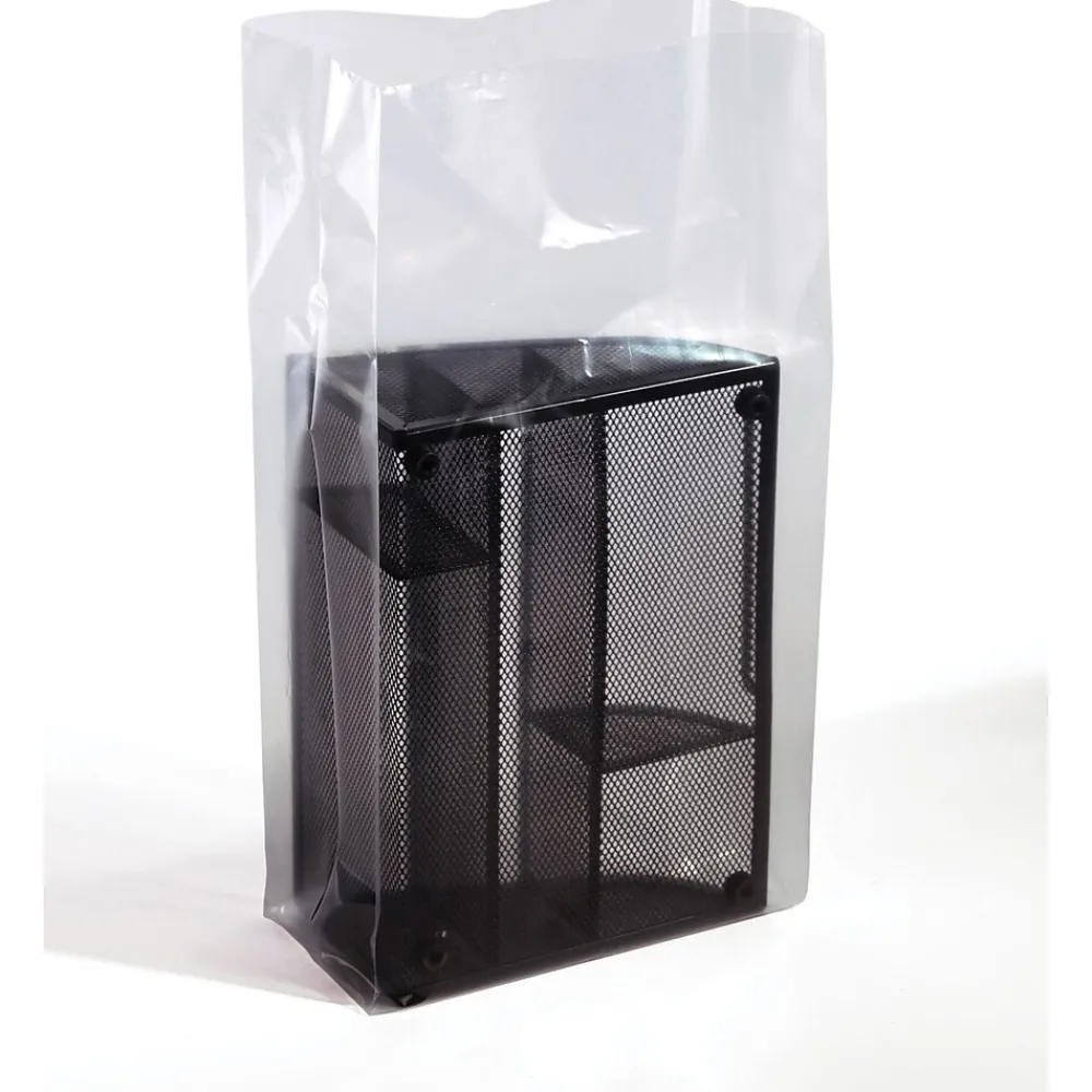 Best SI Products 8" x 4" x 15" Gusseted Poly Bags, 3 Mil, Clear, 1000/Carton (1705)