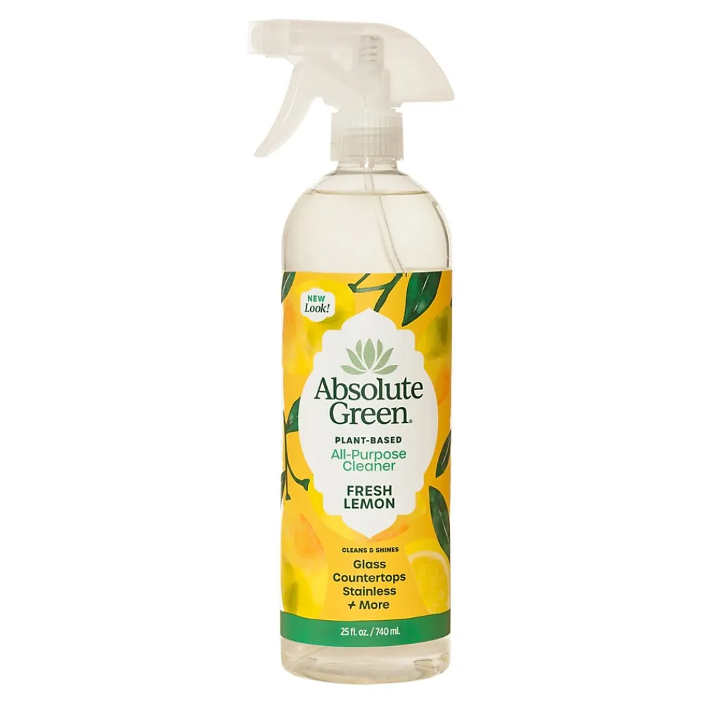 Natural All-Purpose Cleaner, Fresh Lemon Scent, 25 Fl Oz., 6/Carton (AG2-ST-6)<Absolute Green Sale