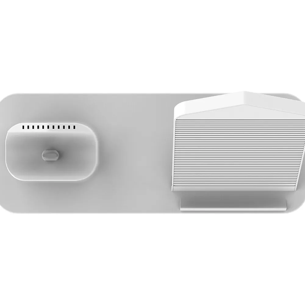 3-in-1 Fast-Wireless Wireless Charging Station for iPhone, Android, Apple Watch and AirPods, White (D233B-001F)<Accell Outlet