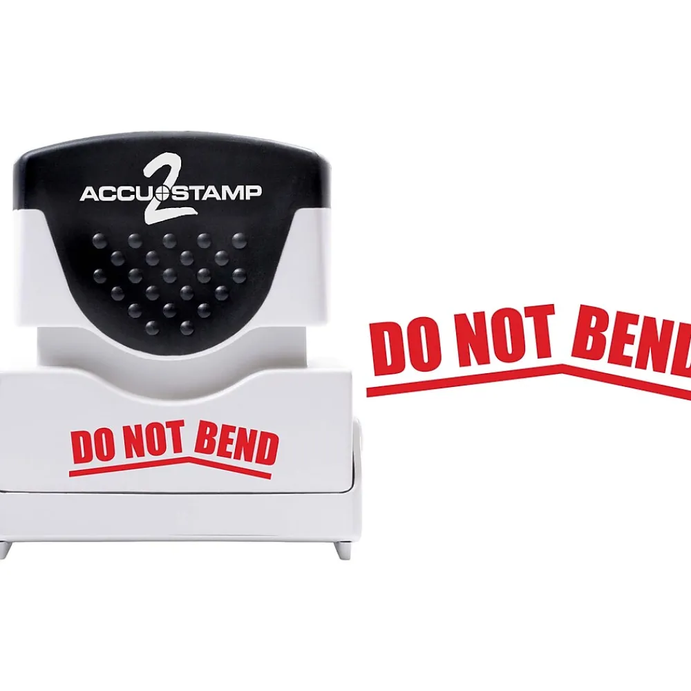 Stamps & Stamp Pads|Accu-Stamp 2 Pre-Inked Stamp, "Do Not Bend", Red Ink (035633)