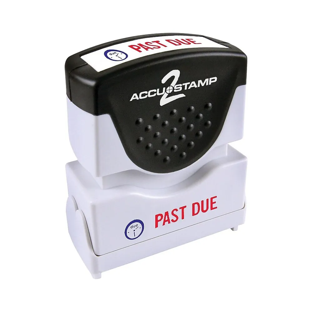 Stamps & Stamp Pads|Accu-Stamp 2 Pre-Inked Stamp, PAST DUE, Blue and Red Inks (035543)
