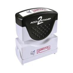 Stamps & Stamp Pads|Accu-Stamp 2 Pre-Inked Stamp, POSTED, Blue and Red Inks (035521)