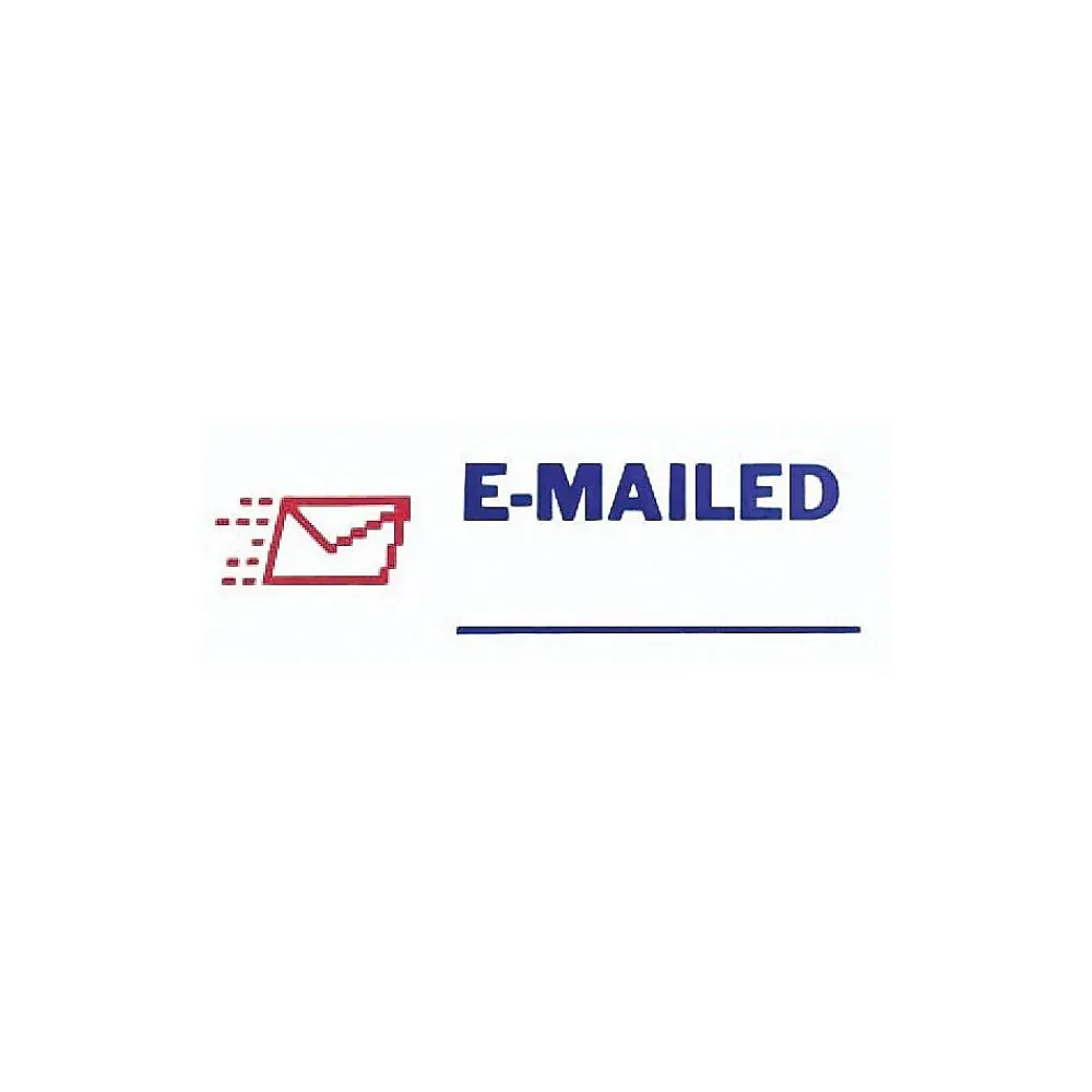 Stamps & Stamp Pads|Accu-Stamp 2 Pre-Inked Stamp, "E-MAILED", Blue and Red Inks (035541)