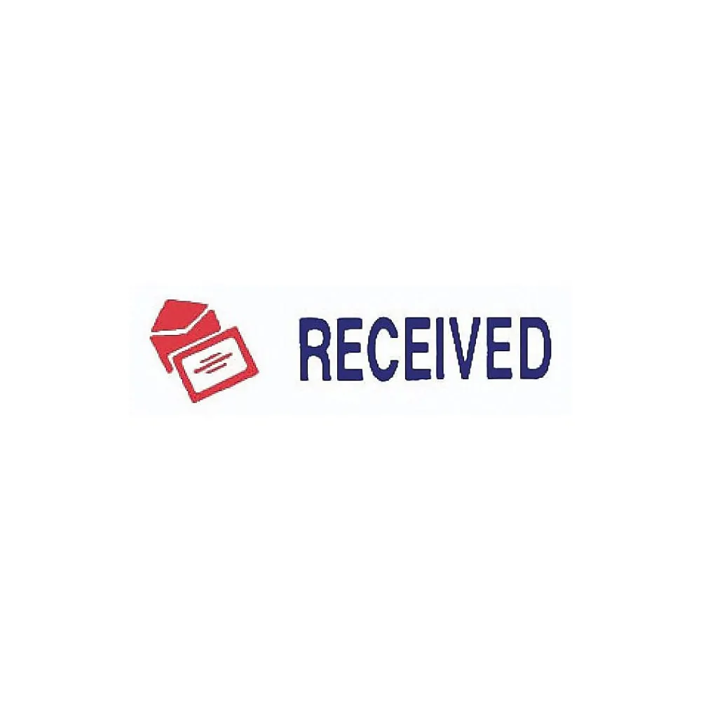 Stamps & Stamp Pads|Accu-Stamp 2 Pre-Inked Stamp, RECEIVED, Blue and Red Inks (035537)