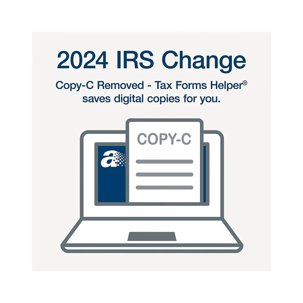 Tax Forms*Adams 2024 1099-MISC Tax Form with Self-Seal Envelopes and Tax Forms Helper, 4-Part, 2-Up, Copy A, 1, B, 2, 12/Pack
