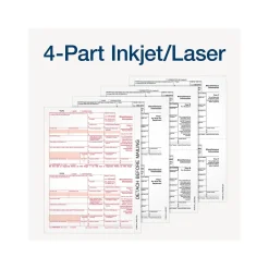 Tax Forms*Adams 2024 1099-MISC Tax Form with e-files and Access to Tax Forms Helper, 4-Part, 2-Up, Copy A, 1, B, 2, 50/Pack