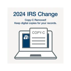 Tax Forms*Adams 2024 1099-NEC Tax Form, 4-Part, 3-Up, Copy A, 1, B, 2, 24/Pack (STAX524NEC-24)