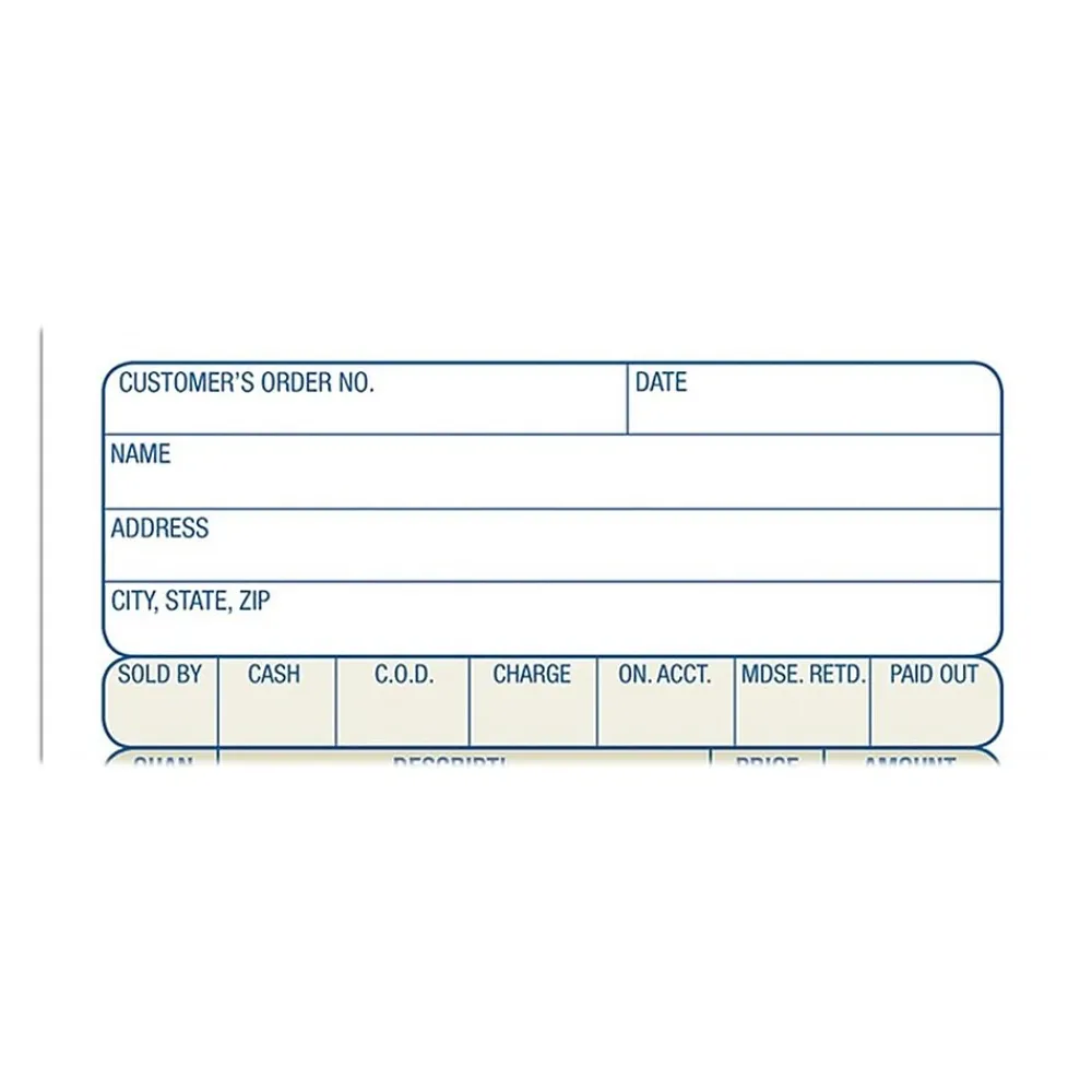 Business Forms*Adams 3-Part Carbonless Sales Orders, 7.19"L x 4.19"W, 50 Sets/Book (TC4705)