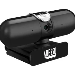 Online Adesso CyberTrack HD 2560x1440 Webcam, 4 Megapixels, Black/Silver (CYBERTRACKH7)