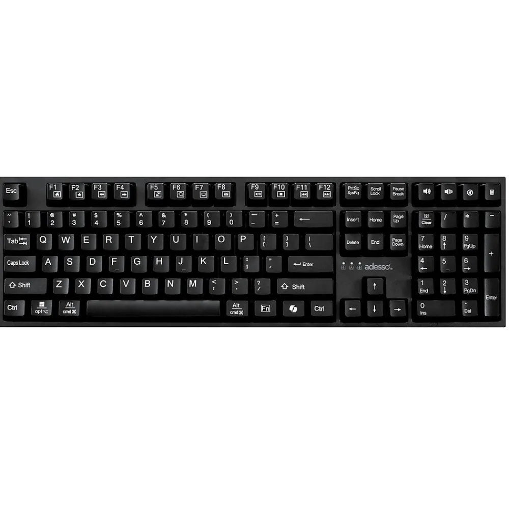 Sale Adesso EasyTouch 670 Mechanical Keyboard, Black (AKB-670UB)