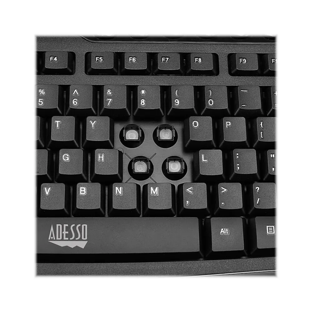 Best Adesso Wireless Keyboard and Optical Mouse Combo, Black (WKB-1330CB)