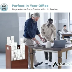 File Cabinets*AdirOffice 20-Slot Mobile Roll File, Lockable, 24.75