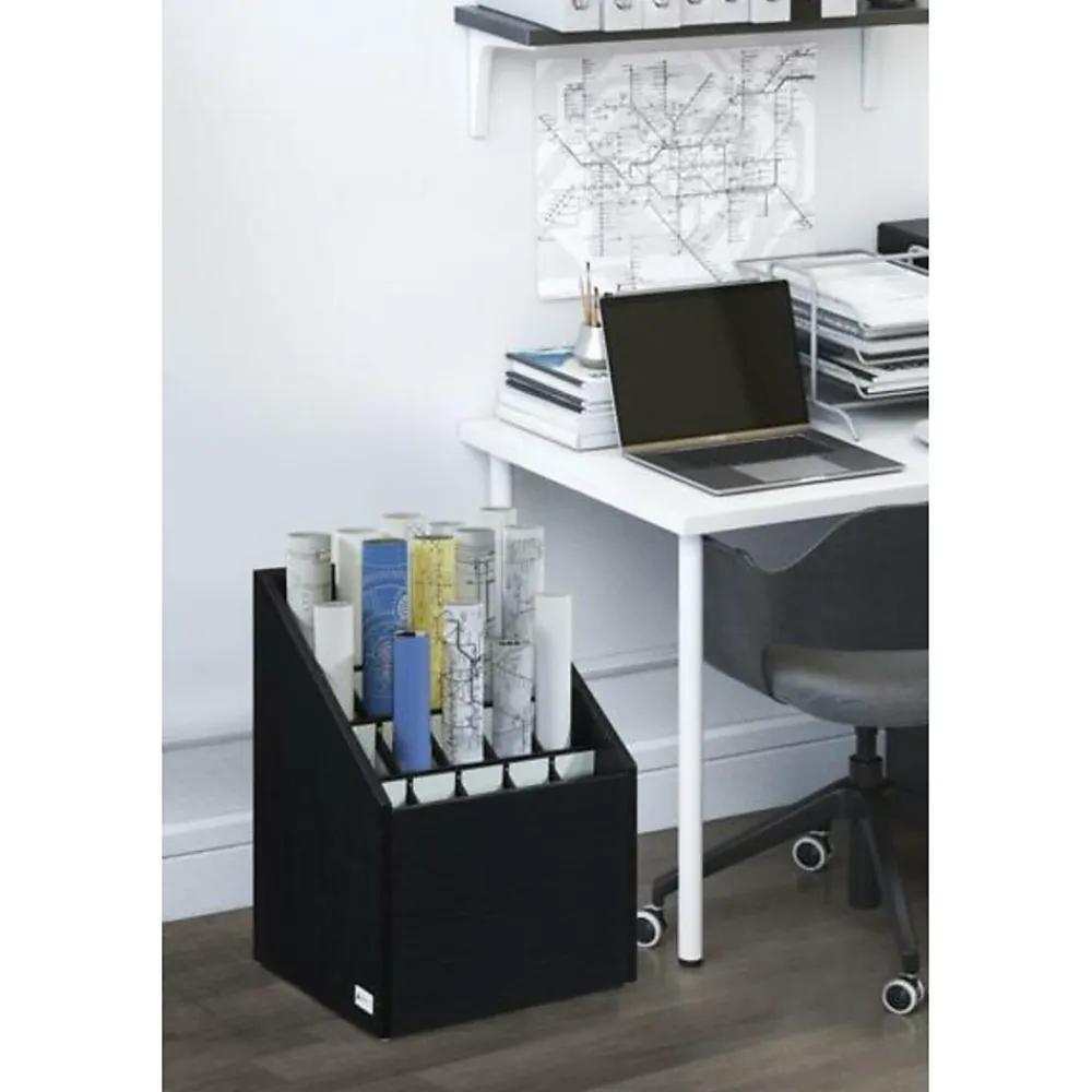 File Cabinets*AdirOffice 20-Slot Roll File, 22.24"H x 15.55"W x 15.55"D, Black (ADI628-WBLK)