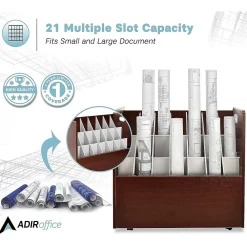File Cabinets*AdirOffice 21-Slot Roll File, Lockable, 28.5