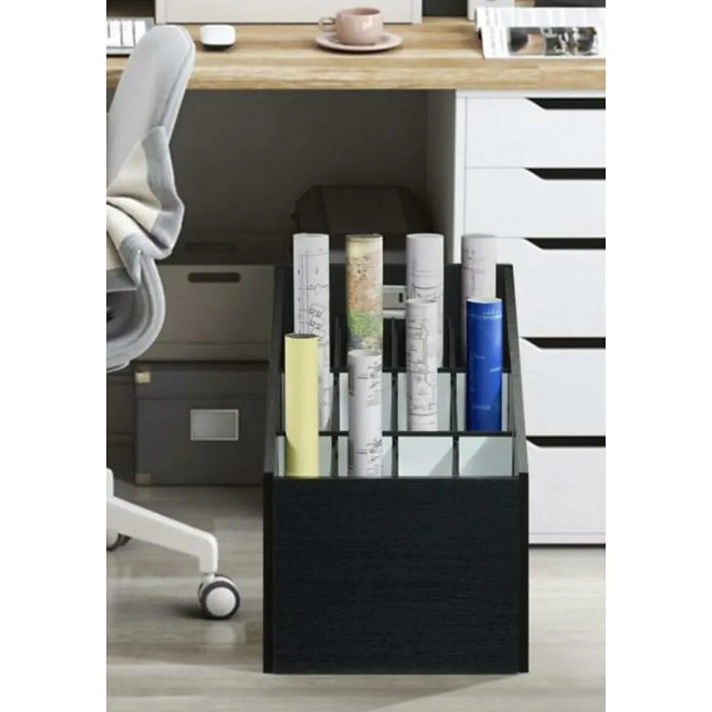 File Cabinets*AdirOffice Vertical File Cabinet, 22.24"H x 15.55"W x 15.55"D, Black (ADI627-WBLK)