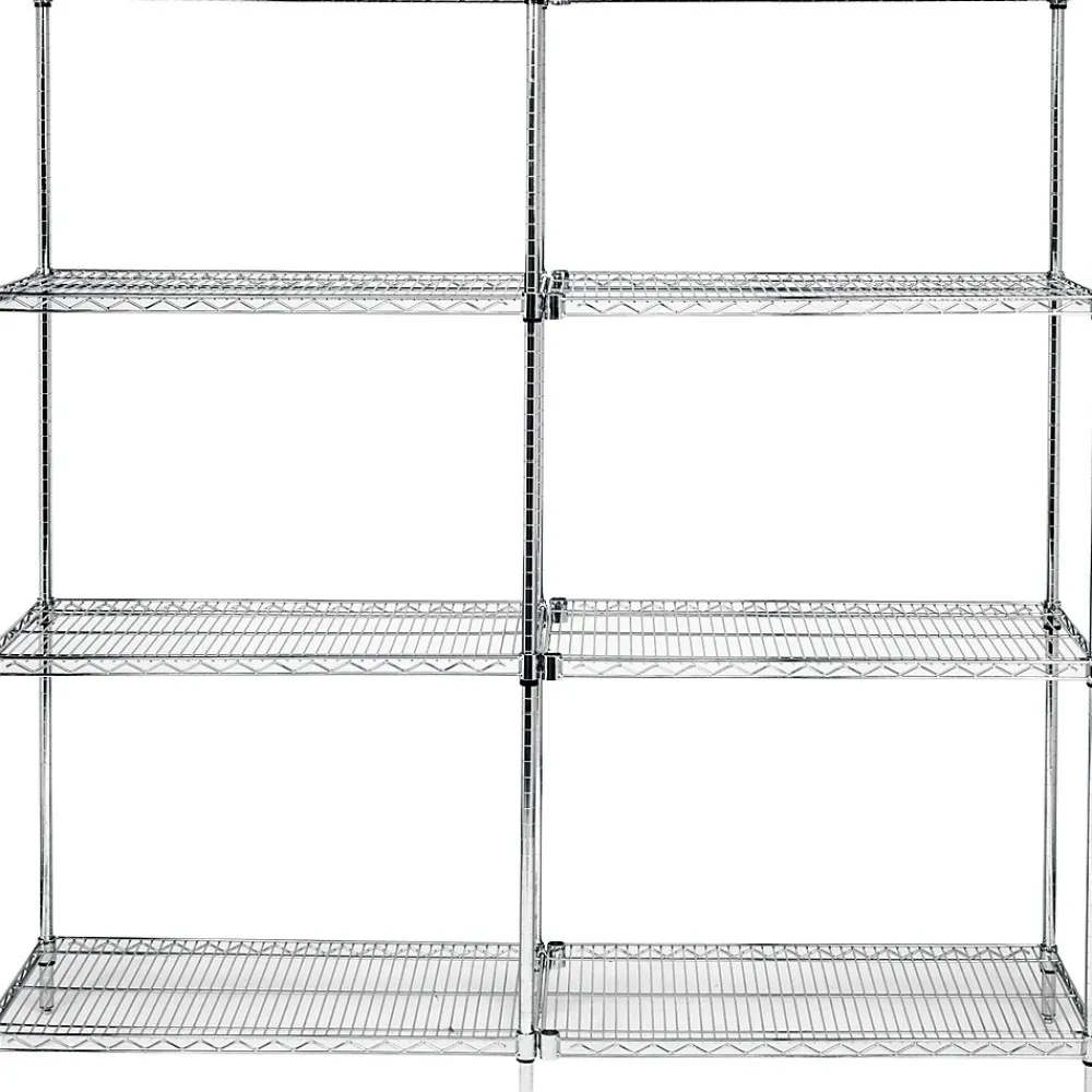Shelving*Quantum Storage Systems Adjustable Open Wire Shelving Starter Units, 60" x 18" x 74"