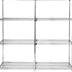 Shelving*Quantum Storage Systems Adjustable Open Wire Shelving Starter Units, 72" x 18" x 74"