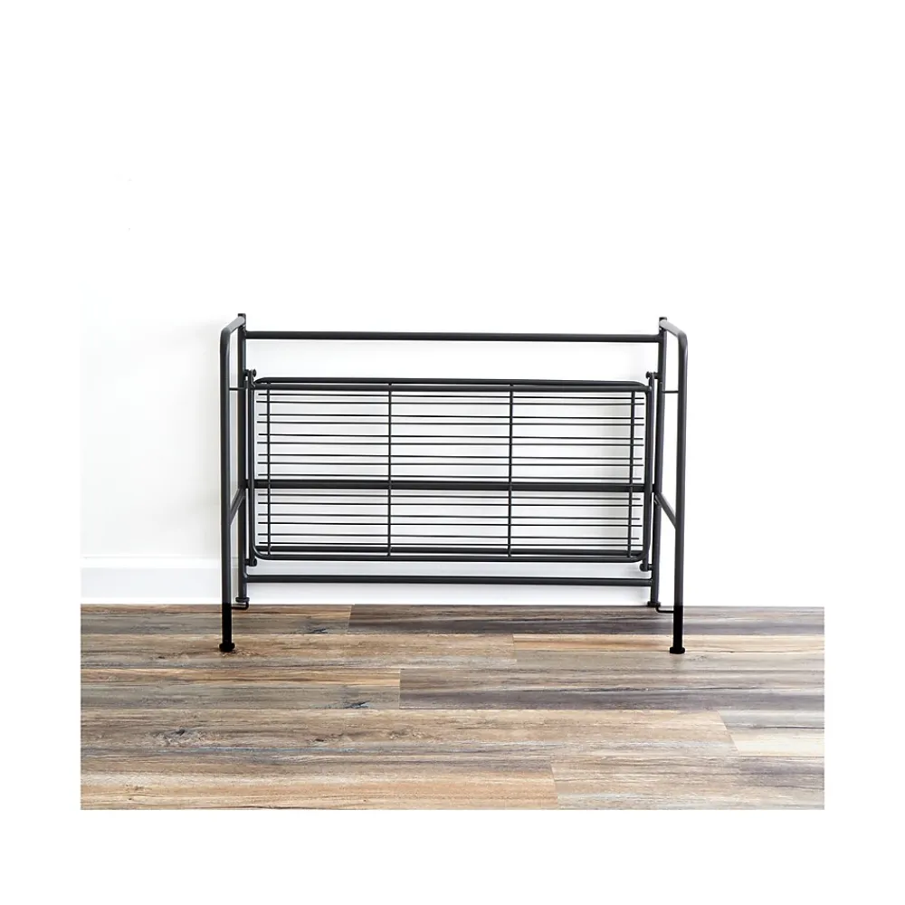 Shelving*Advantus FlipShelf 2-Shelf Steel Rack, 18" x 26.75" x 12", Black (38780)
