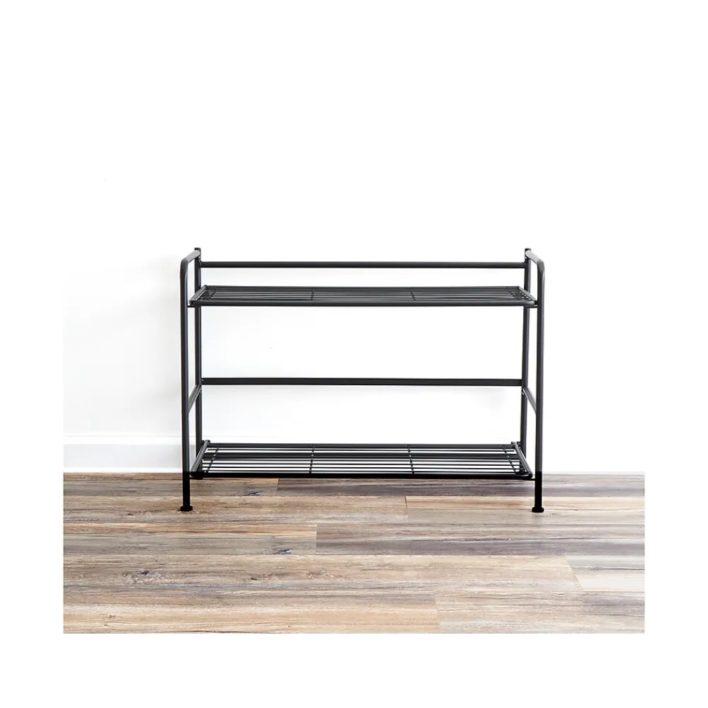 Shelving*Advantus FlipShelf 2-Shelf Steel Rack, 18" x 26.75" x 12", Black (38780)