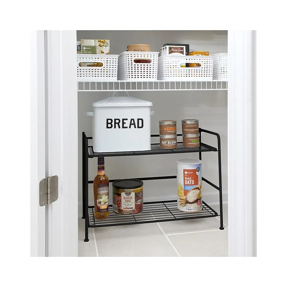 Shelving*Advantus FlipShelf 2-Shelf Steel Rack, 18" x 26.75" x 12", Black (38780)
