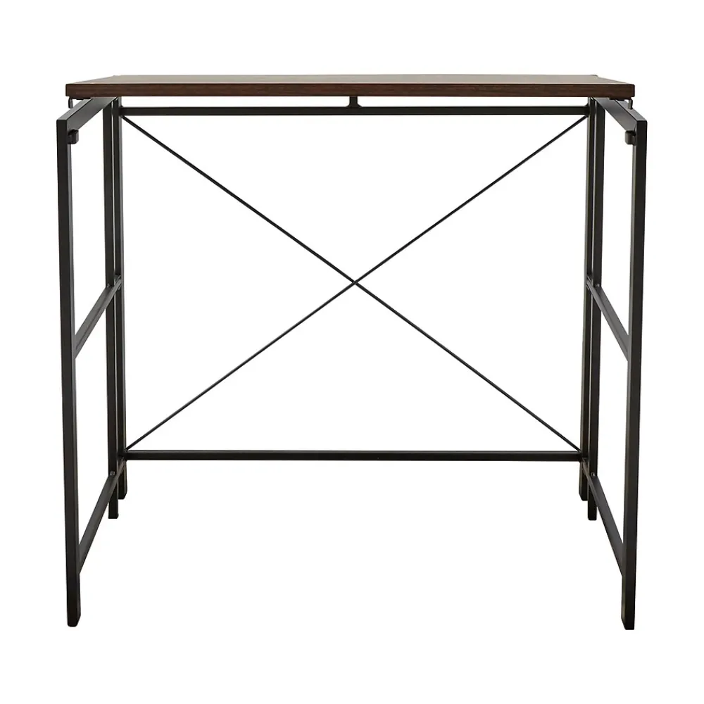 Corner Desks*Advantus Flipshelf 32"W Computer Desk, Wood Grain/Black (39338)
