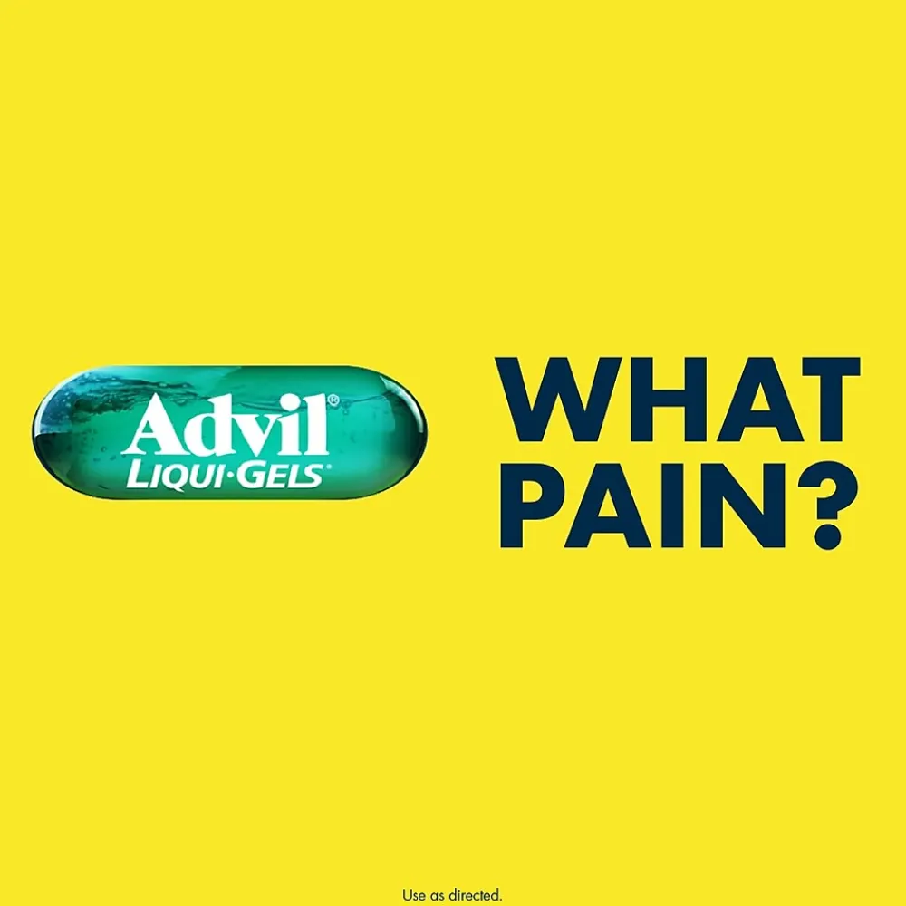 Liqui-Gels Pain Reliever/Fever Reducer, Solubilized Ibuprofen 200mg, 2/Packet, 50 Packets/Box (016902)<Advil Hot