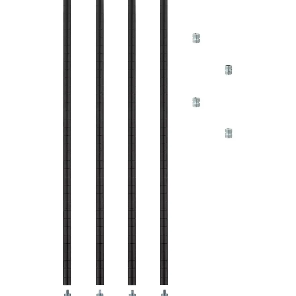 Shelving*Alera ™ Extra Industrial Shelving Stackable Posts, Black
