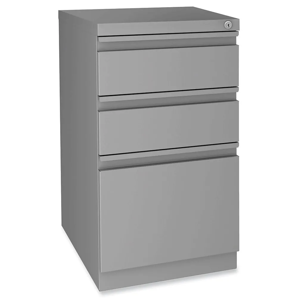 Computer Desks*Alera Modern Teacher Series 60"W Pedestal Desk, Charcoal Woodgrain/Gray (MSD6024CH)