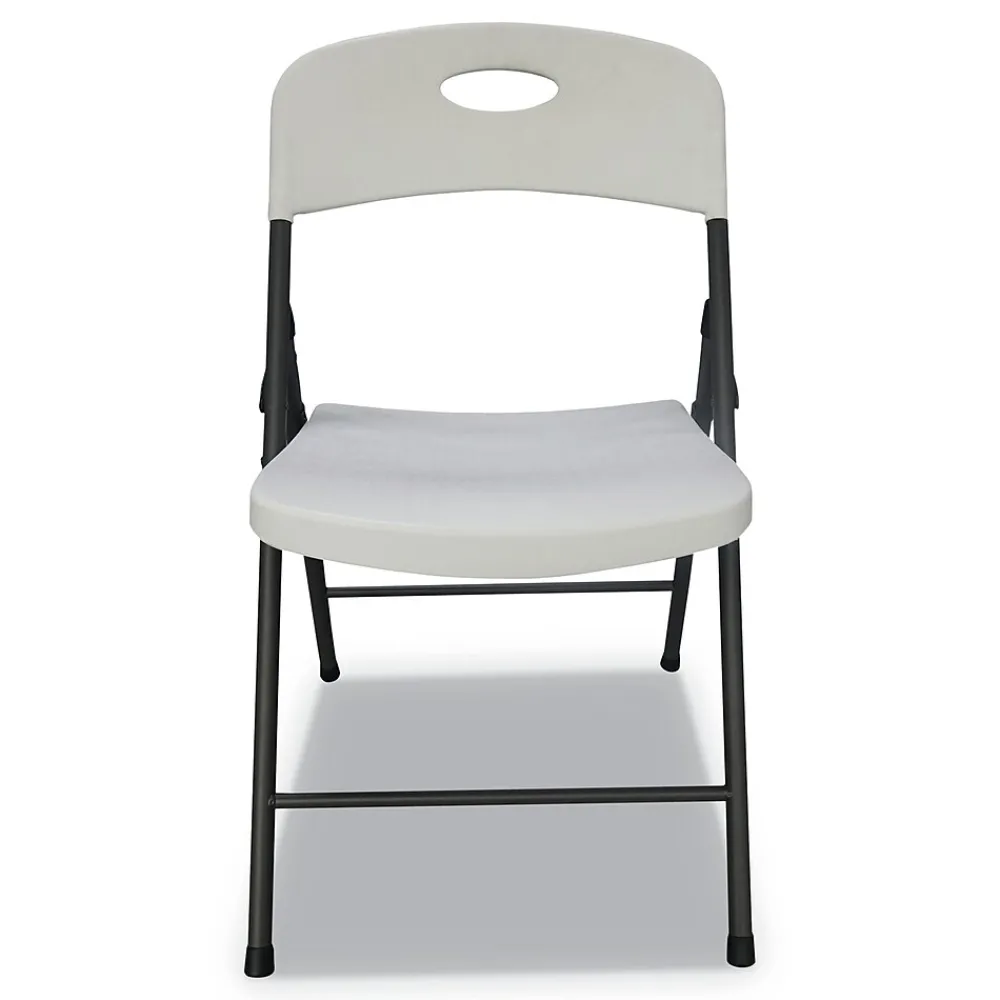 Folding & Stacking*Alera Resin Office Folding Chair, White, 4/Carton (ALEFR9402)