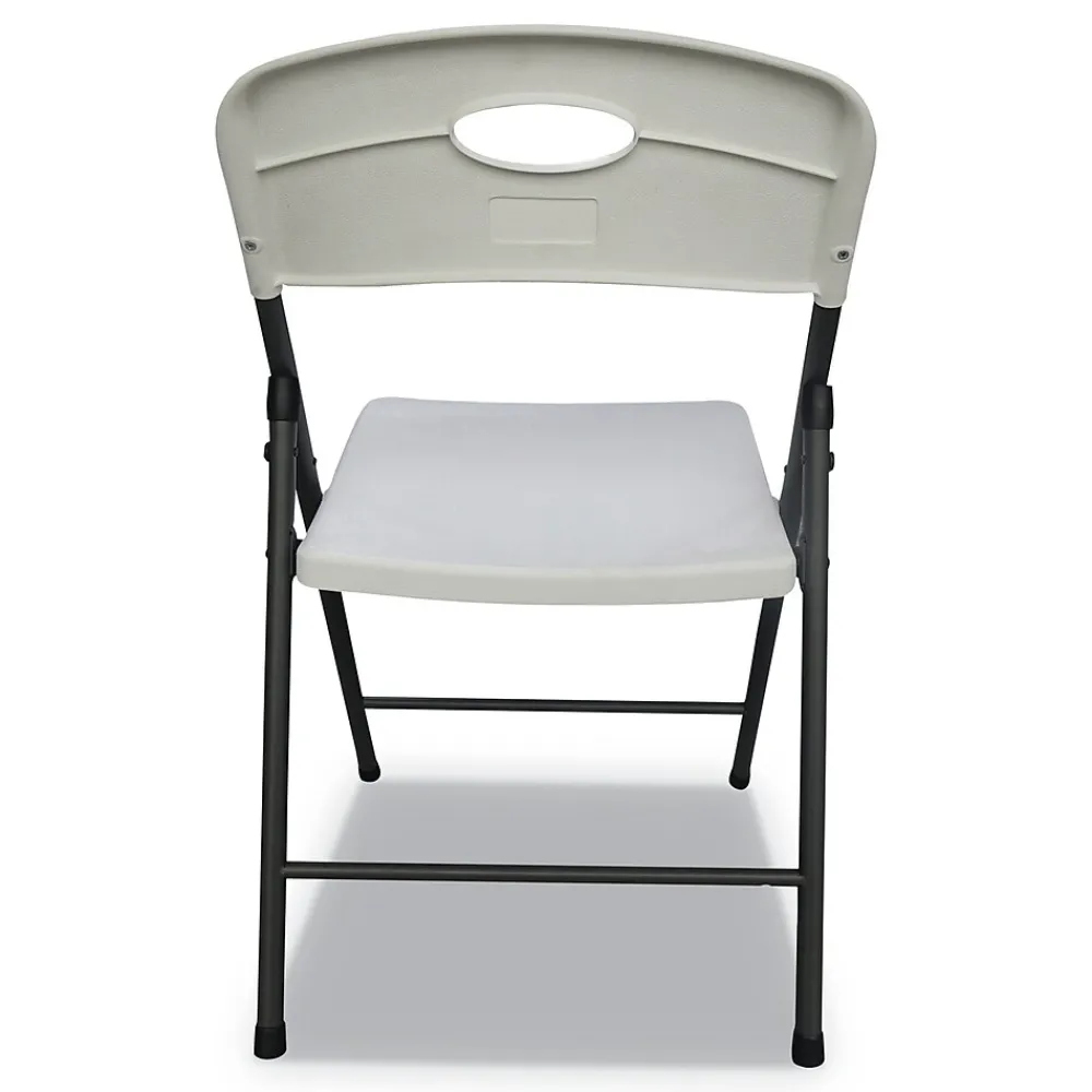 Folding & Stacking*Alera Resin Office Folding Chair, White, 4/Carton (ALEFR9402)