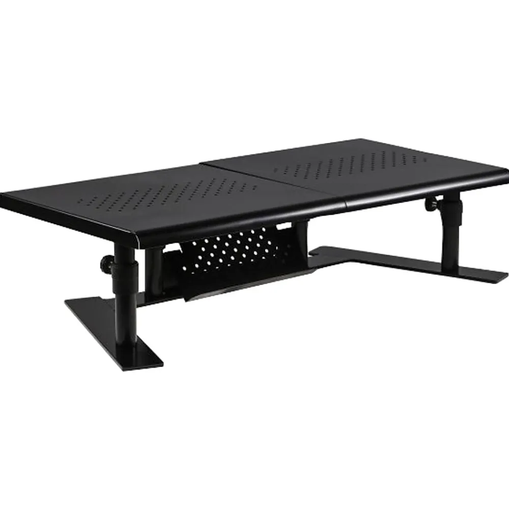 Sale Allsop Metal Art ErgoTwin Dual Monitor Stand, Holds Up to 24" Monitors, Black (ALS31883)
