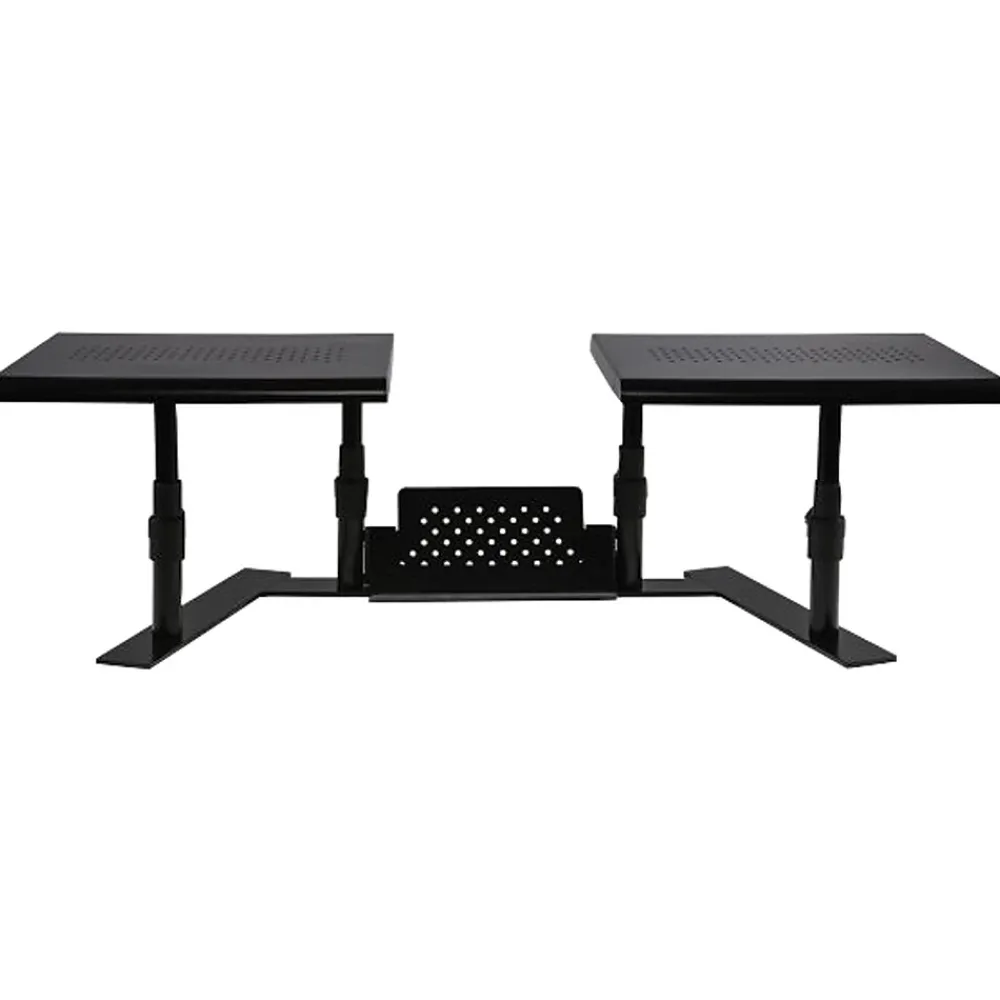 Sale Allsop Metal Art ErgoTwin Dual Monitor Stand, Holds Up to 24" Monitors, Black (ALS31883)