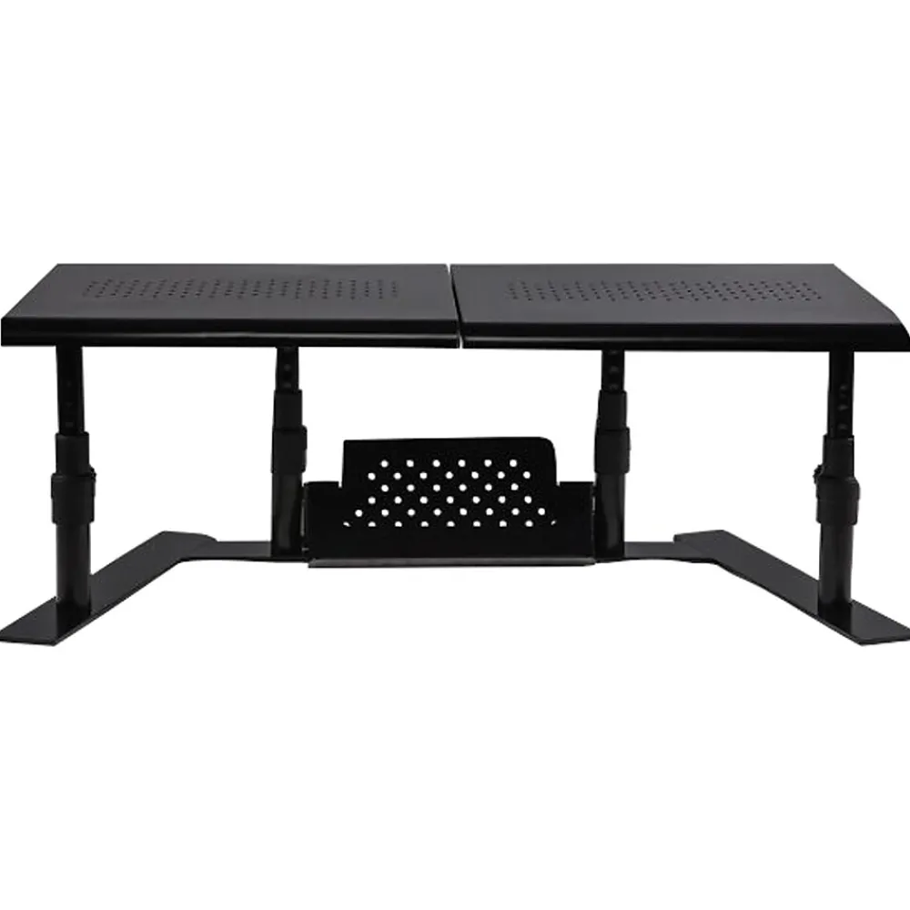 Sale Allsop Metal Art ErgoTwin Dual Monitor Stand, Holds Up to 24" Monitors, Black (ALS31883)