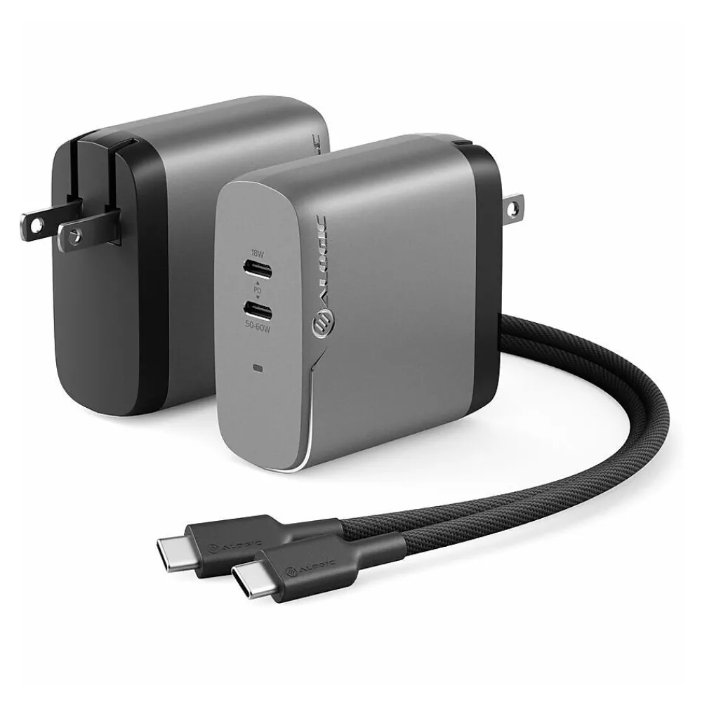 2 Port 6W GaN Charger + USB-C Cable (WCG2X68SGR-US)<ALOGIC Sale