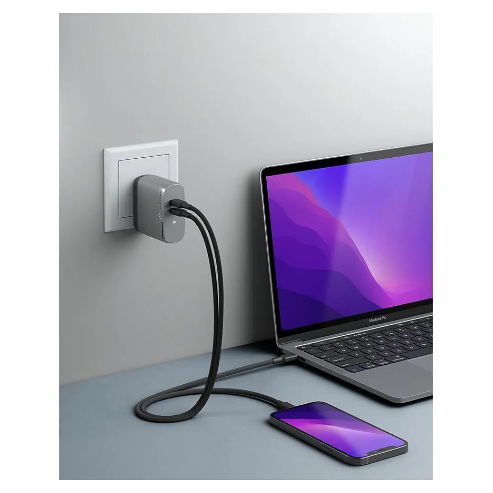 2 Port 6W GaN Charger + USB-C Cable (WCG2X68SGR-US)<ALOGIC Sale
