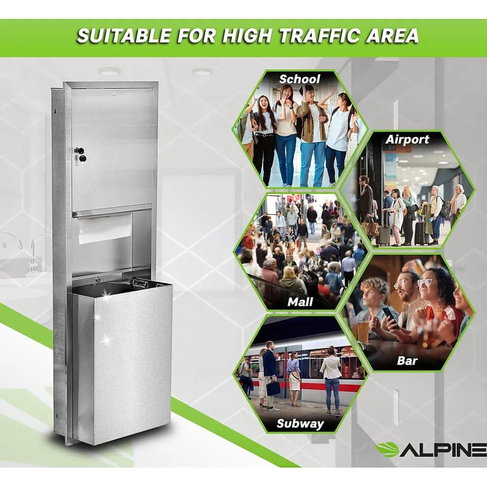 Centerpull Paper Towel Dispenser, Stainless Steel (492)<Alpine Industries Hot