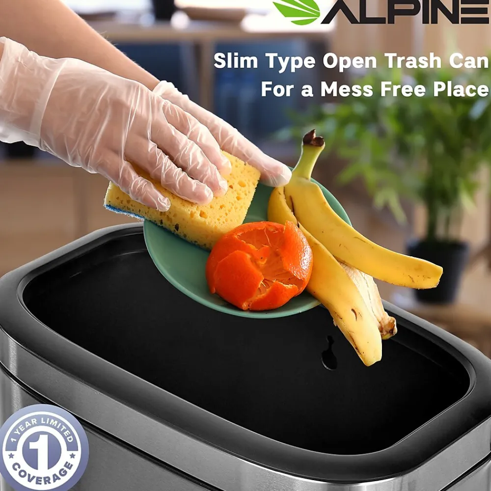 Dual-Stream Recycling Station, 10.5 Gallon, Stainless Steel (ALP470-40L-CO-T)<Alpine Industries