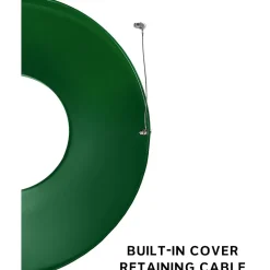 Metal Outdoor Commercial Trash Can, 38-Gallon, Green (479-38-GRN)<Alpine Industries Hot