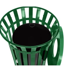 Metal Outdoor Commercial Trash Can, 38-Gallon, Green (479-38-GRN)<Alpine Industries Hot