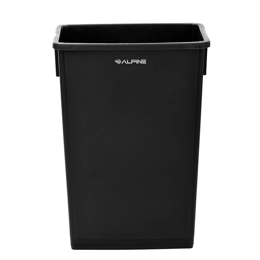 Plastic Indoor Slim Trash Can with Lid, 23 Gallon, Multicolored, 3/Pack (477-PKD1)<Alpine Industries