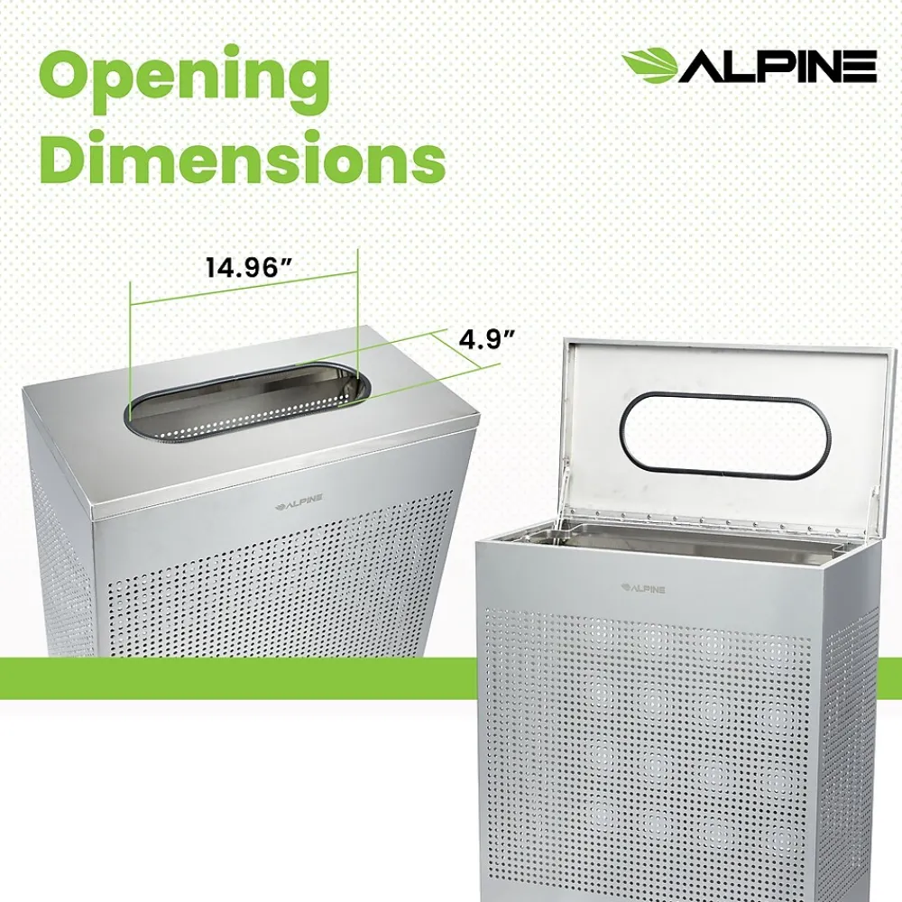 Stainless Steel Trash Can, 23 Gallon, Silver (ALP438-23-SS-MK)<Alpine Industries Sale