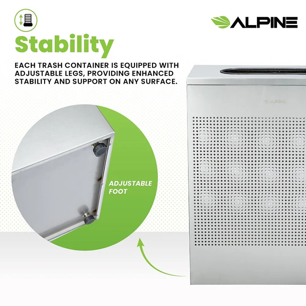 Stainless Steel Trash Can, 23 Gallon, Silver (ALP438-23-SS-MK)<Alpine Industries Sale
