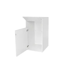 Wood Trash Can, 40 Gallon, White, 2/Pack, (476-WHI-2PK)<Alpine Industries New
