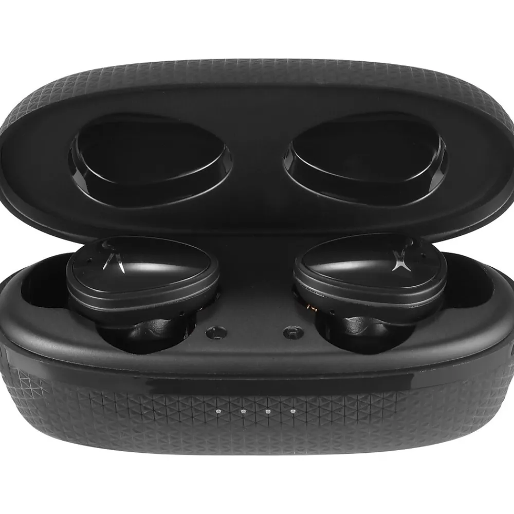 NanoBuds Sport 2.0 Wireless Ambient Sound Earbuds, Bluetooth, Black (MZX5201-BLK-STK-6)<Altec Lansing Online