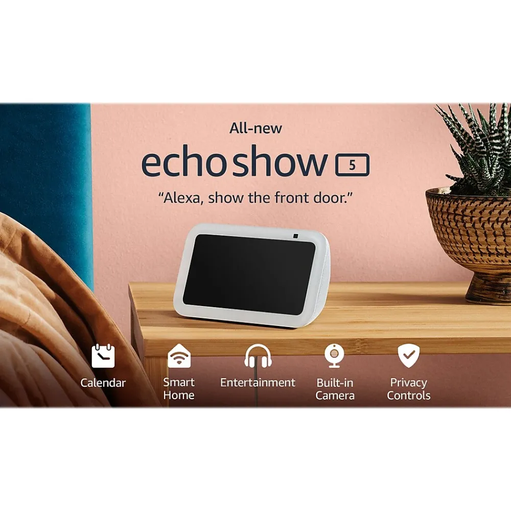 Amazon Echo Show 5 (3rd Gen) 5.5" Smart Display, Glacier White (B09B2QTGFY)