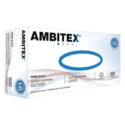 P6505 Series Polyethylene Disposable Gloves, L, Clear, 500/Box (PLG6505)<Ambitex Best